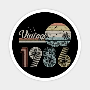 Vintage 1986 Design 34 Years Old 34th birthday Magnet